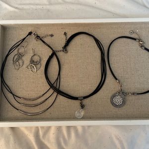 4 piece black silpada jewelry set